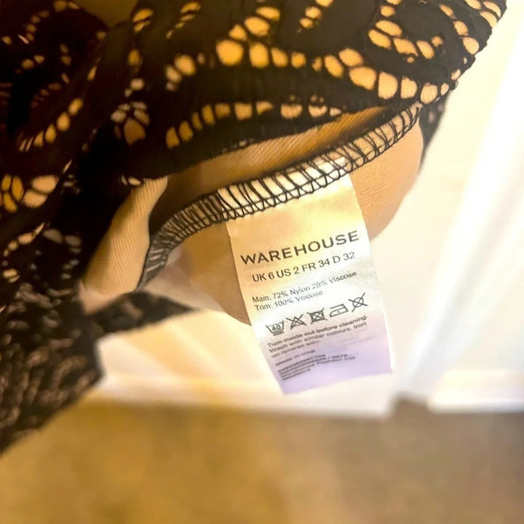 NWT warehouse brand dress size  2 black lace - Picture 8 of 8